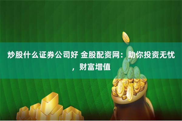 炒股什么证券公司好 金股配资网：助你投资无忧，财富增值